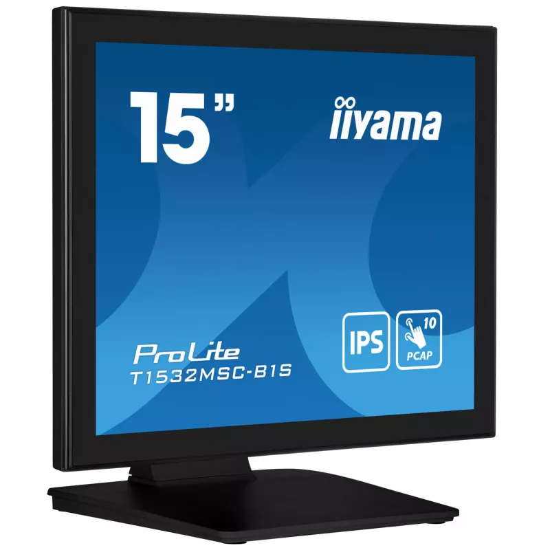 Monitor de computador iiyama ProLite T1532MSC-B1S 38,1 cm (15 polegadas) 1024 x 768 píxeis XGA LCD ecrã tátil preto