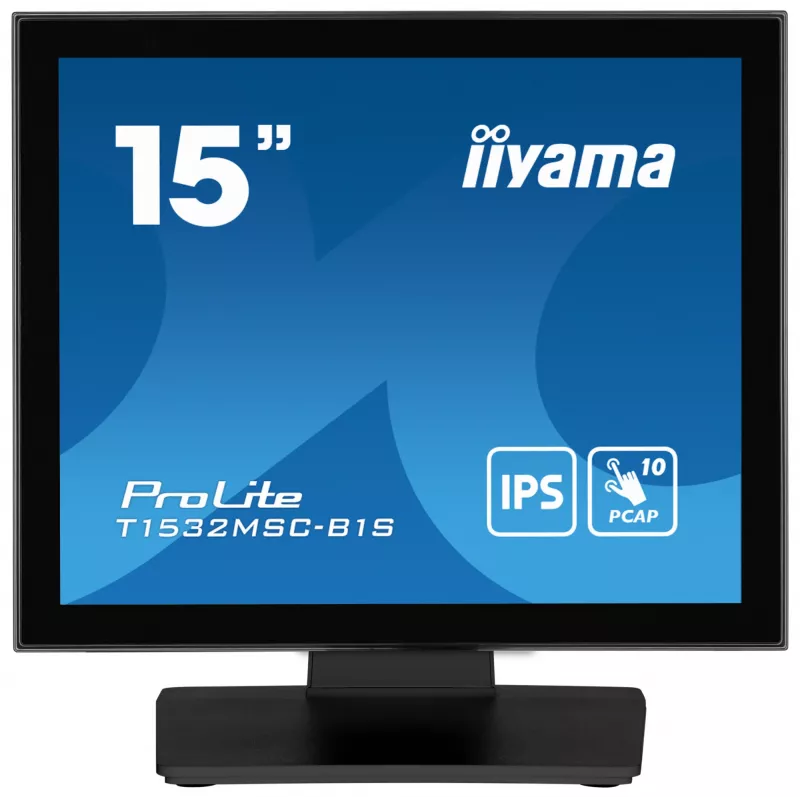 Monitor de computador iiyama ProLite T1532MSC-B1S 38,1 cm (15 polegadas) 1024 x 768 píxeis XGA LCD ecrã tátil preto