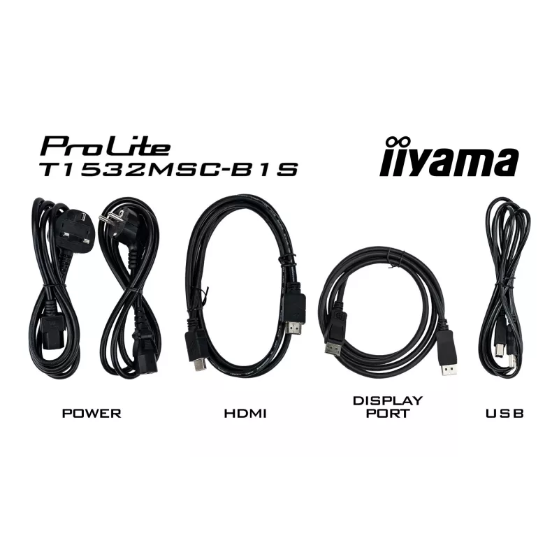 Monitor de computador iiyama ProLite T1532MSC-B1S 38,1 cm (15 polegadas) 1024 x 768 píxeis XGA LCD ecrã tátil preto