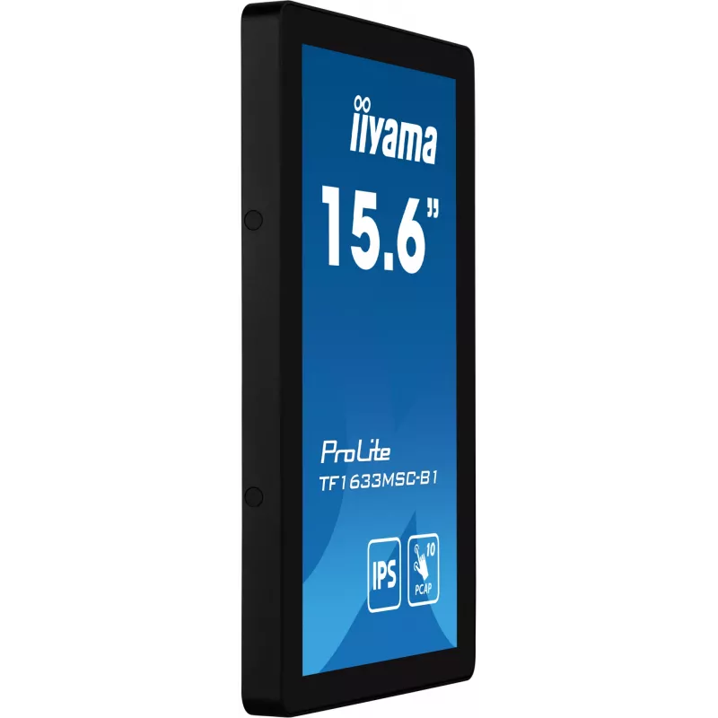 iiyama ProLite TF1633MSC-B1 Monitor de computador 39,6 cm (15,6 inch) 1920 x 1080 píxeis Full HD Touchscreen preto