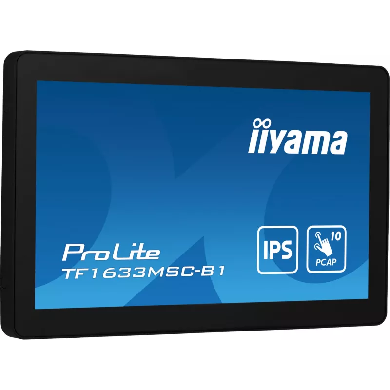 iiyama ProLite TF1633MSC-B1 Monitor de computador 39,6 cm (15,6 inch) 1920 x 1080 píxeis Full HD Touchscreen preto