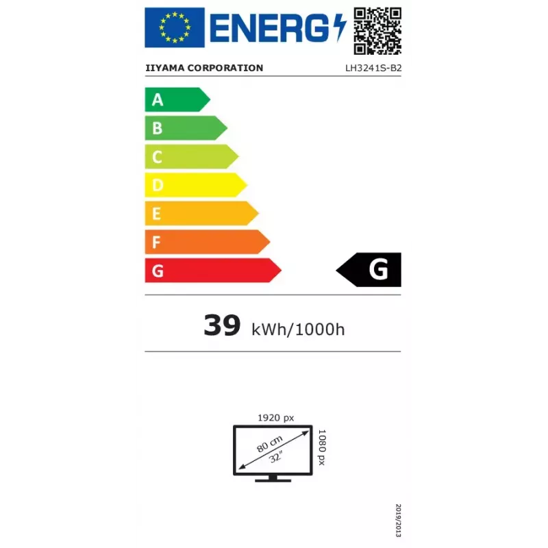 iiyama LH3241S-B2 Ecrã de sinalização design quiosque 80 cm (31,5