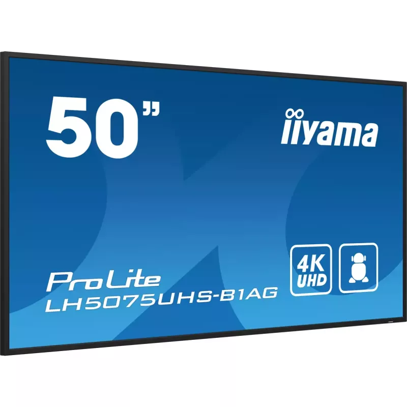 Ecrã de sinalização digital ecrã plano iiyama LH5075UHS-B1AG 49,5