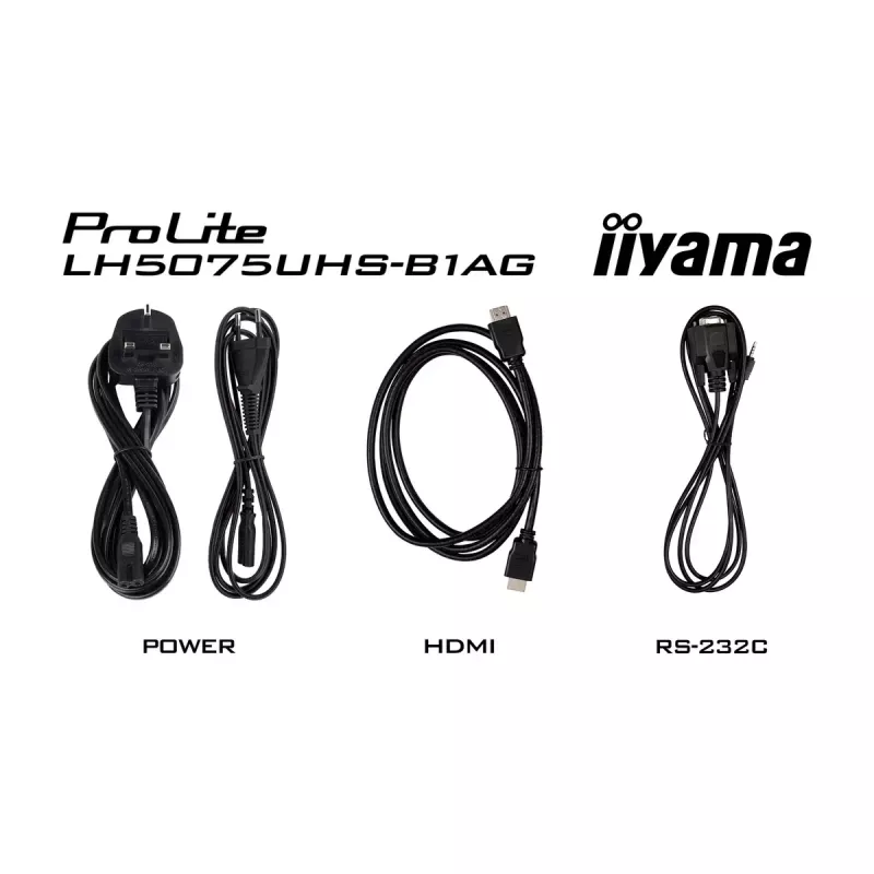 Ecrã de sinalização digital ecrã plano iiyama LH5075UHS-B1AG 49,5