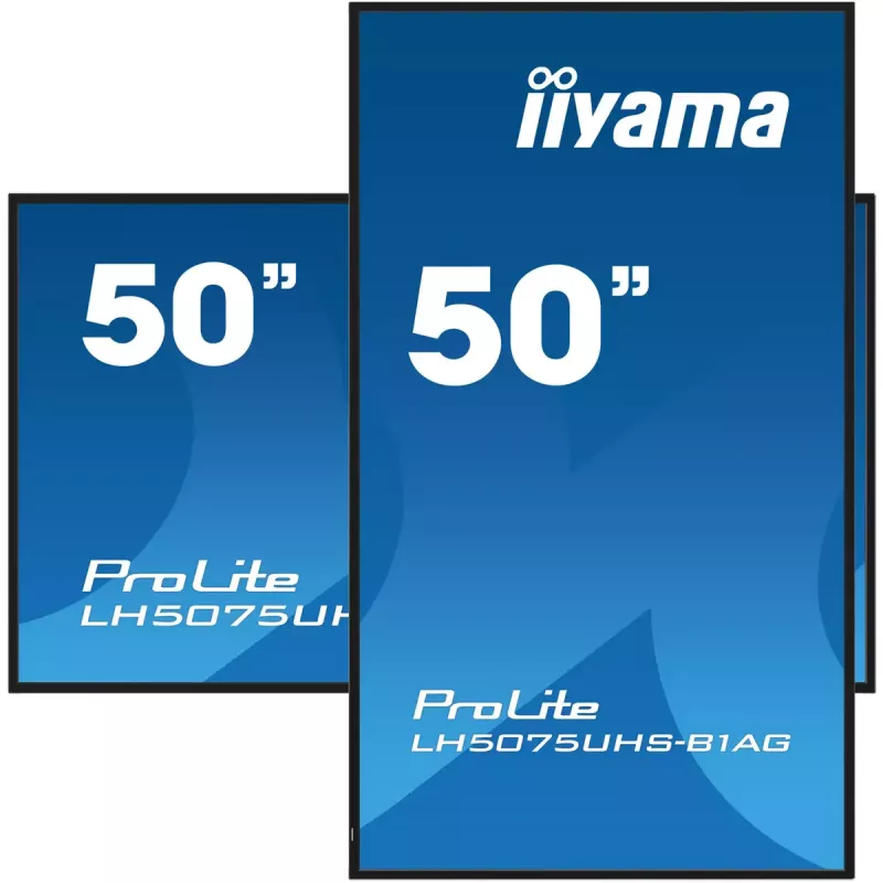 Ecrã de sinalização digital ecrã plano iiyama LH5075UHS-B1AG 49,5