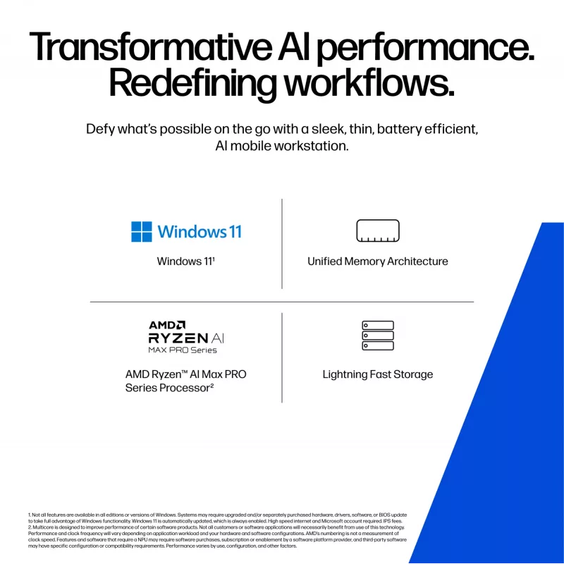 HP ZBook Ultra 14 G1a A3ZQ0ET estação de trabalho móvel, AMD Ryzen AI Max PRO 390, 35,6 cm (14 polegadas) WUXGA IPS, 32 GB RAM, 1 TB SSD NVMe, AMD Radeon 8050S, Windows 11 Pro, PC com IA