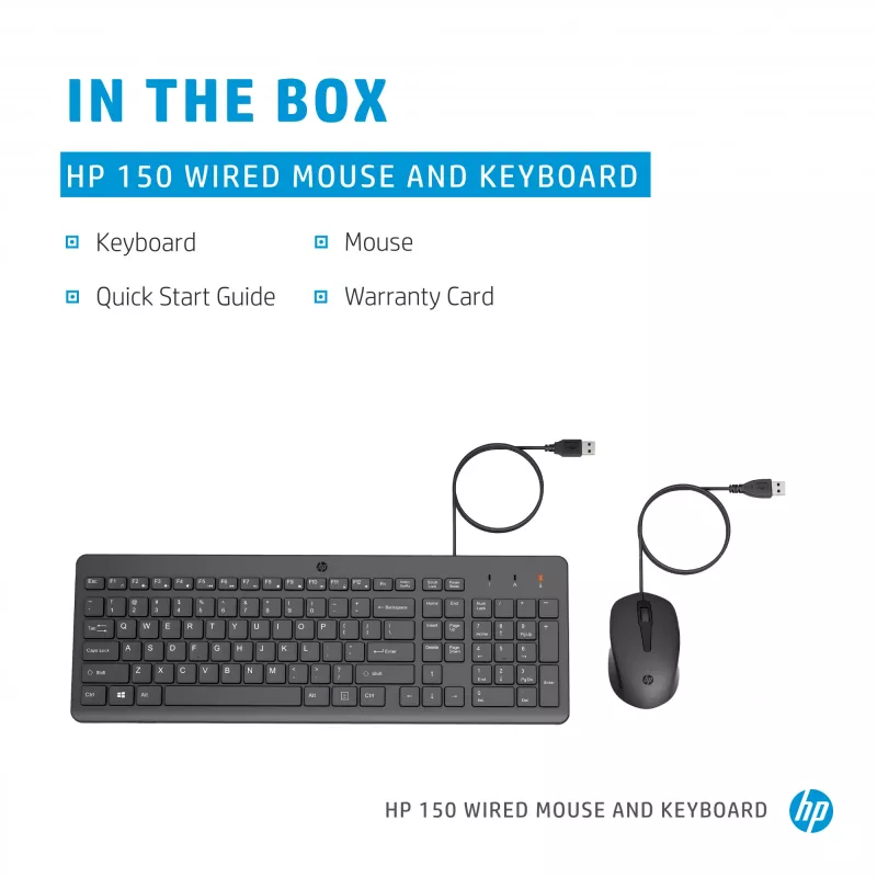 HP 150 Rato e teclado com fio