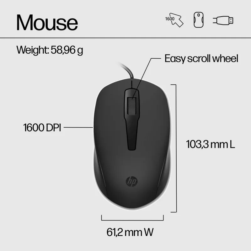 HP 150 Rato e teclado com fio