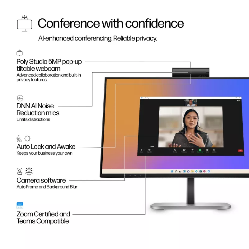 Monitor de conferência HP Series 5 Pro 23,8