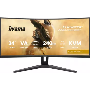 Monitor de computador iiyama G-MASTER GCB3486WQSCP-B1 86,4 cm (34 inch) 3440 x 1440 píxeis UltraWide Quad HD preto