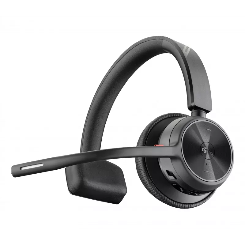 Headset HP Poly Voyager 4310-M UC + cabo USB-A para USB-C + dongle BT700