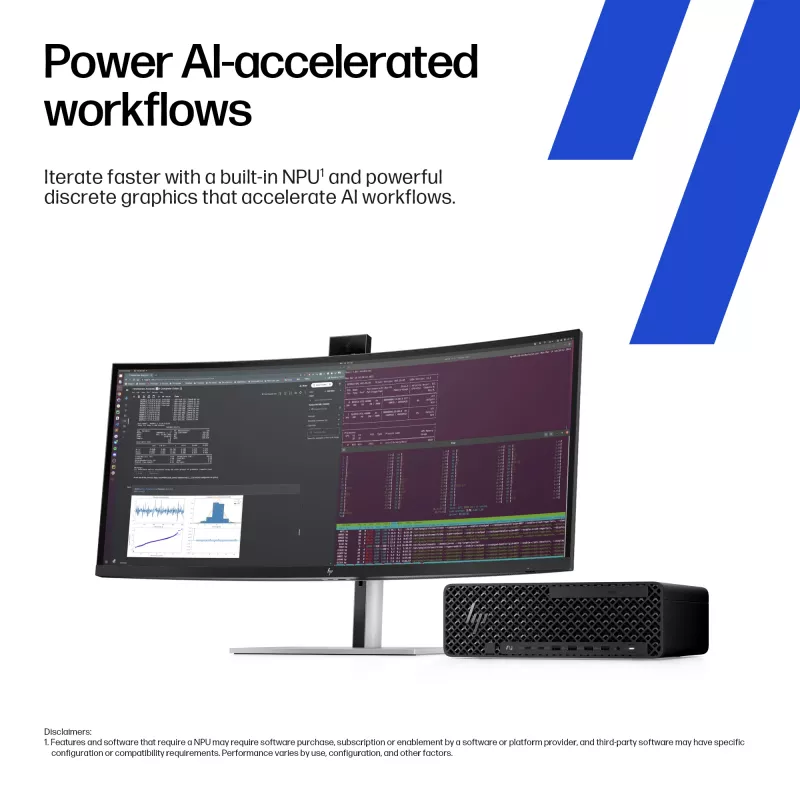HP Z2 SFF G1i Intel Core Ultra 7 265K 32 GB DDR5-SDRAM NVIDIA RTX A400 Windows 11 Pro Workstation Workstation de IA, PC de IA