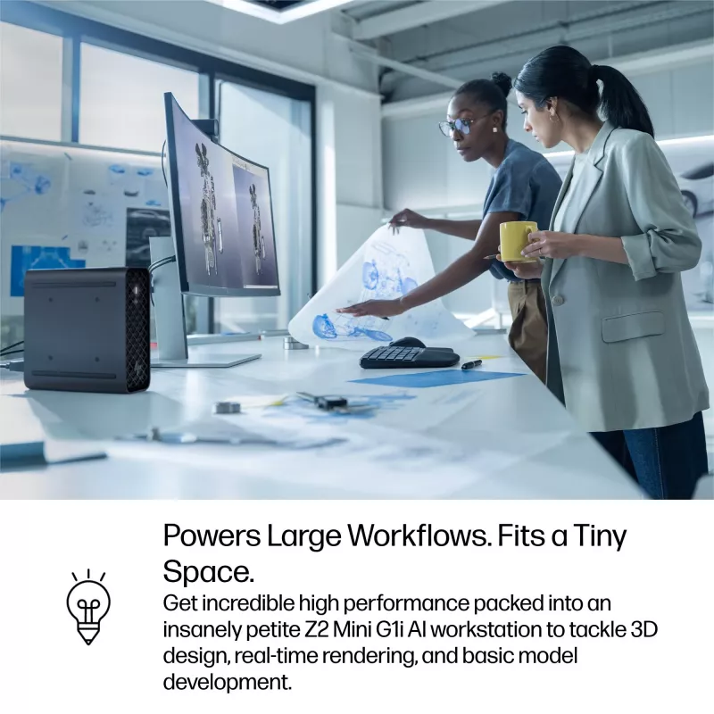 HP Z2 G1i Intel Core Ultra 7 265 32 GB DDR5-SDRAM NVIDIA RTX A400 Windows 11 Pro Mini PC Workstation Workstation de IA, PC de IA