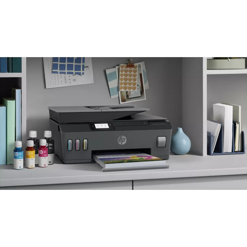 HP Smart Tank Plus 570 Impressora multifunções sem fios a cores, copiadora, scanner