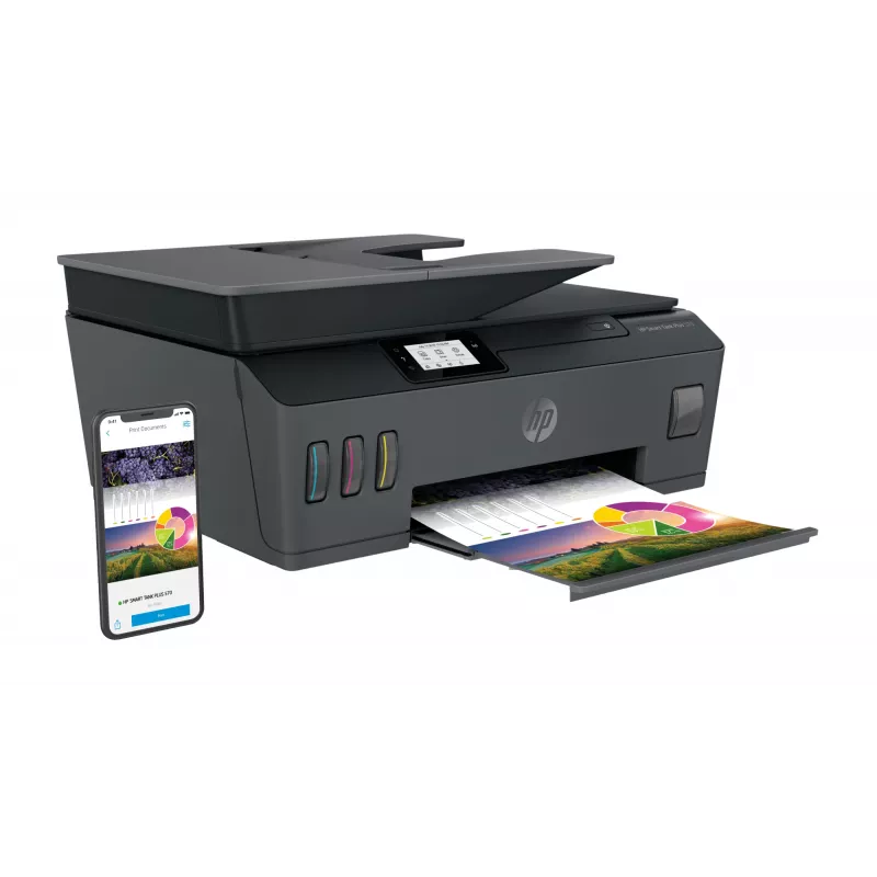 HP Smart Tank Plus 570 Impressora multifunções sem fios a cores, copiadora, scanner