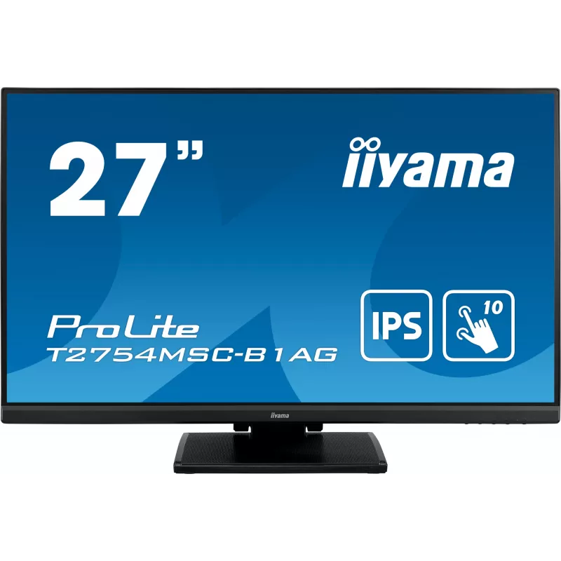Monitor iiyama ProLite T2754MSC-B1AG 68,6 cm (27 polegadas) 1920 x 1080 píxeis Full HD LED ecrã tátil multiuser preto