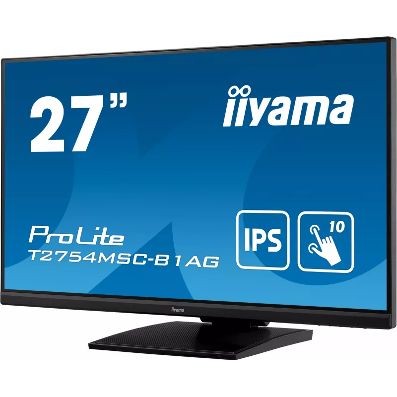 Monitor iiyama ProLite T2754MSC-B1AG 68,6 cm (27 polegadas) 1920 x 1080 píxeis Full HD LED ecrã tátil multiuser preto