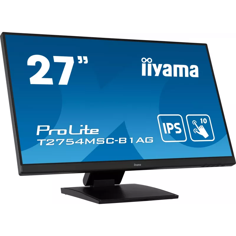 Monitor iiyama ProLite T2754MSC-B1AG 68,6 cm (27 polegadas) 1920 x 1080 píxeis Full HD LED ecrã tátil multiuser preto