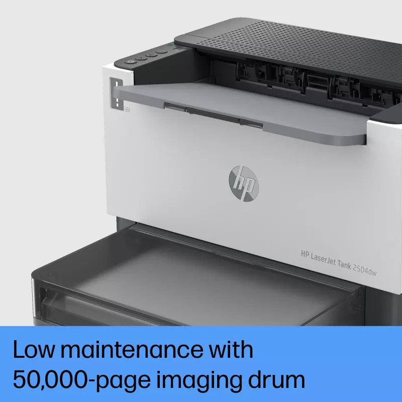Impressora HP LaserJet Tank 2504dw, laser, 600 x 600 DPI, A4, 22 páginas/min, impressão frente e verso, com rede