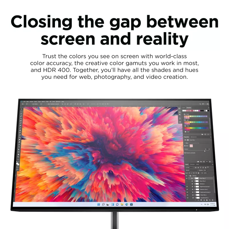 Monitor HP Z24q G3 QHD, 60,5 cm (23,8 polegadas), 2560 x 1440 píxeis, Quad HD, LCD, 5 ms, prateado
