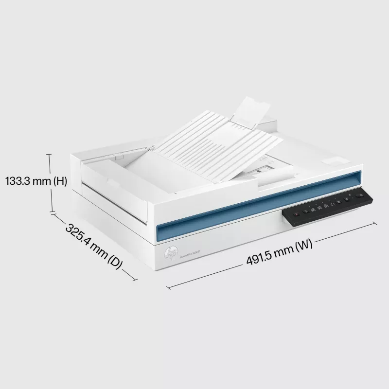 Scanner HP Scanjet Pro 3600 f1 de superfície plana e ADF 1200 x 1200 DPI A4 branco