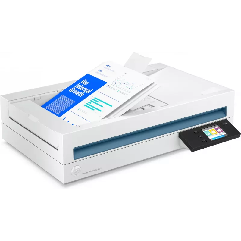 Scanner HP Scanjet Pro N4600 fnw1 de superfície plana e ADF 1200 x 1200 DPI A5 branco