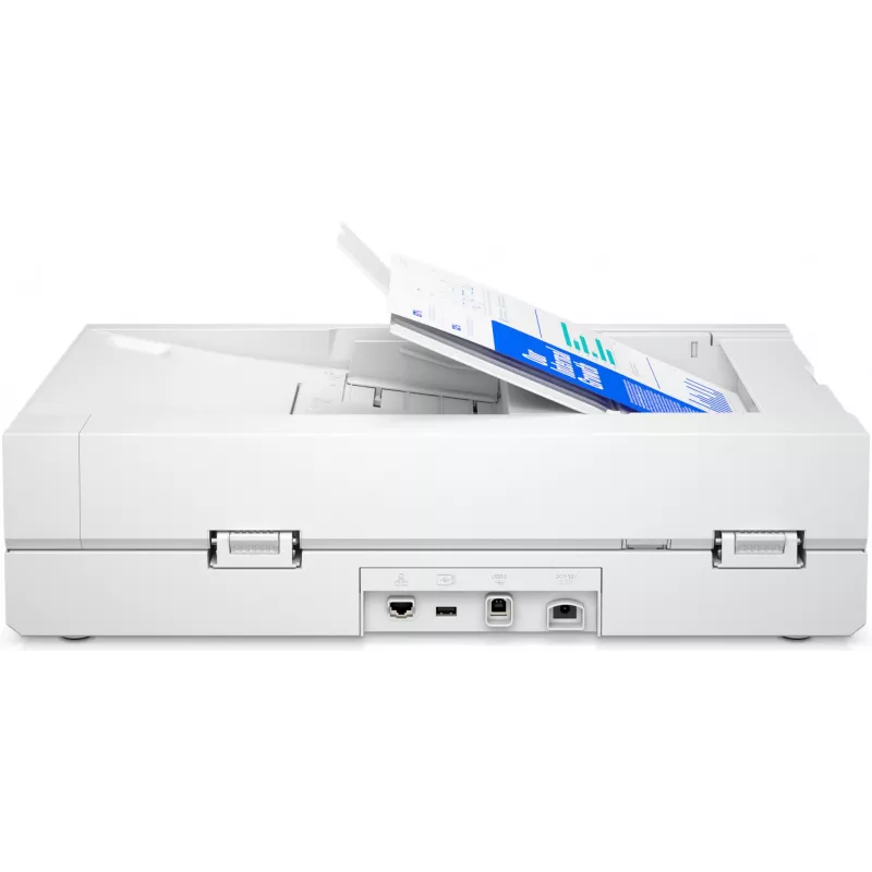 Scanner HP Scanjet Pro N4600 fnw1 de superfície plana e ADF 1200 x 1200 DPI A5 branco