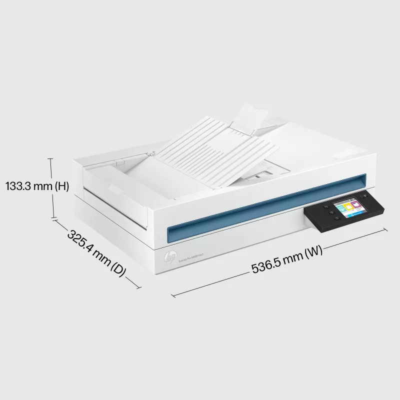 Scanner HP Scanjet Pro N4600 fnw1 de superfície plana e ADF 1200 x 1200 DPI A5 branco