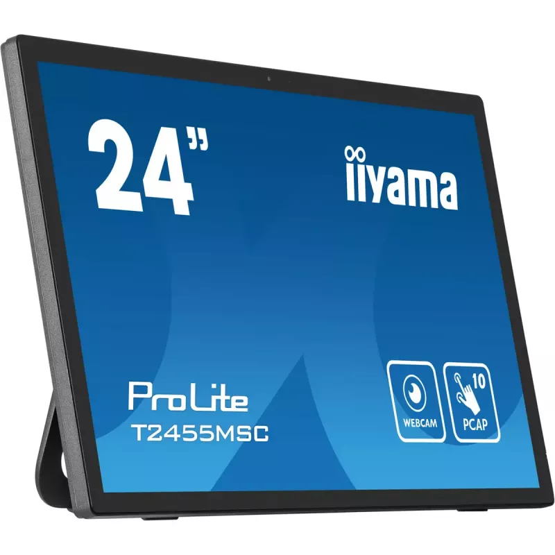 Monitor iiyama T2455MSC-B1 61 cm (24 polegadas) 1920 x 1080 píxeis Full HD LED ecrã tátil preto