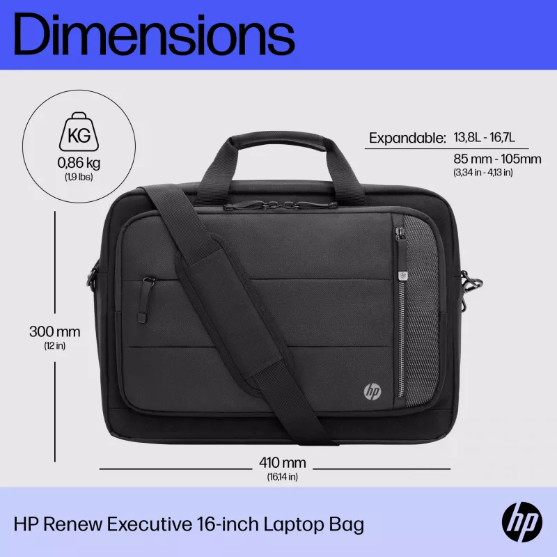 Mala para portátil HP Renew Executive 16 polegadas, mala messenger