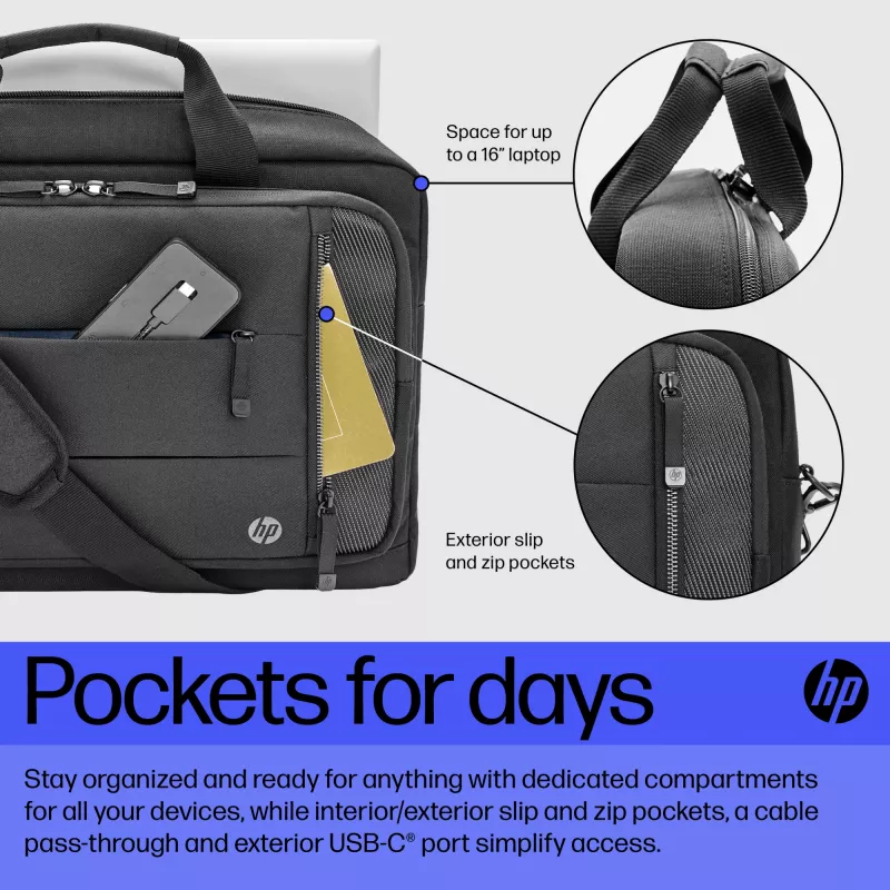 Mala para portátil HP Renew Executive 16 polegadas, mala messenger