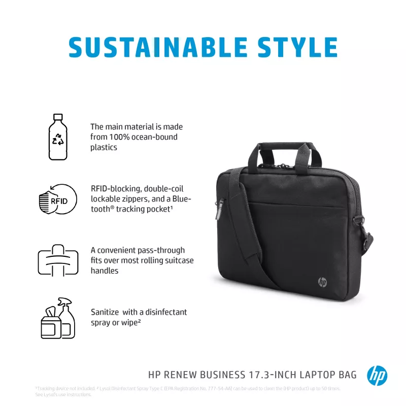 Mala para portátil HP Renew Business 17,3 polegadas