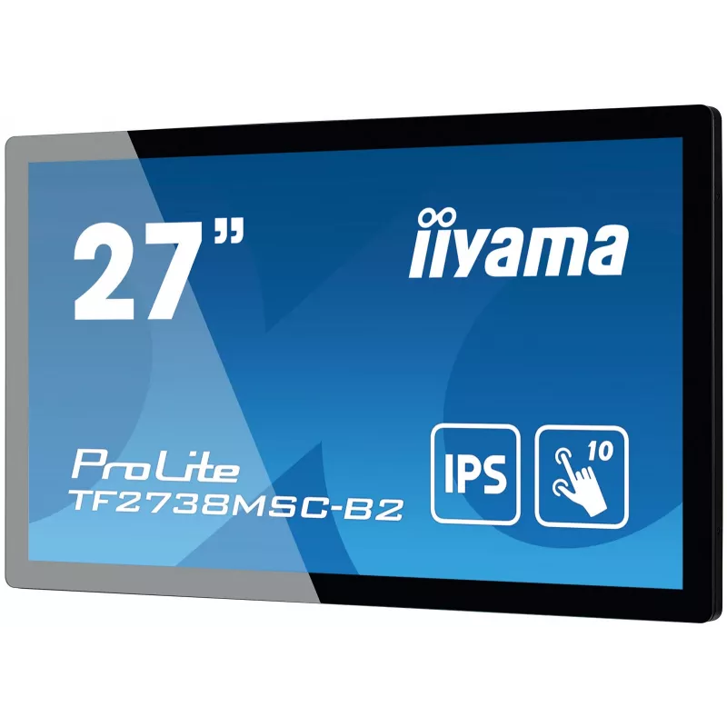 Monitor iiyama ProLite TF2738MSC-B2 68,6 cm (27 polegadas) 1920 x 1080 píxeis Full HD LED ecrã tátil multiuser preto