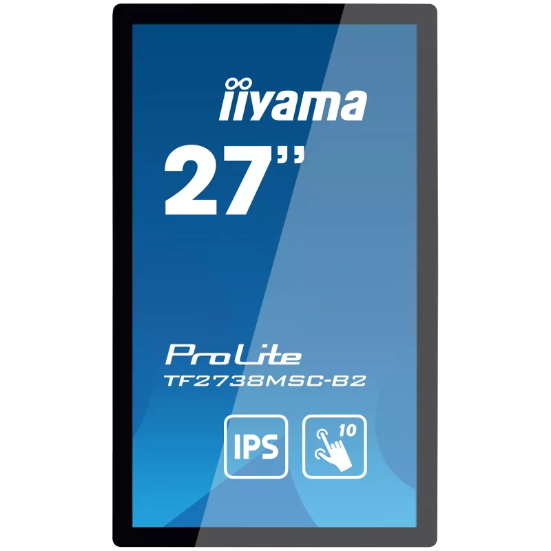 Monitor iiyama ProLite TF2738MSC-B2 68,6 cm (27 polegadas) 1920 x 1080 píxeis Full HD LED ecrã tátil multiuser preto