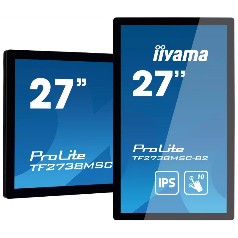 Monitor iiyama ProLite TF2738MSC-B2 68,6 cm (27 polegadas) 1920 x 1080 píxeis Full HD LED ecrã tátil multiuser preto
