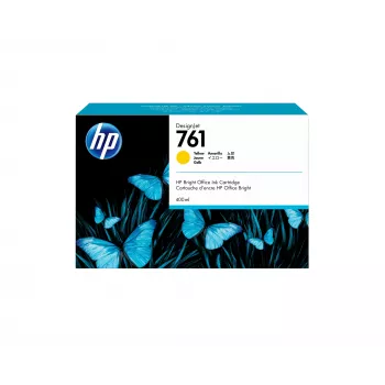 Cartucho de tinta HP 761 400 ml amarelo DesignJet, HP DesignJet T7100 Printer; HP DesignJet T7200 Production Printer, Thermal inkjet, amarelo, Singapura, 174 mm, 114 mm