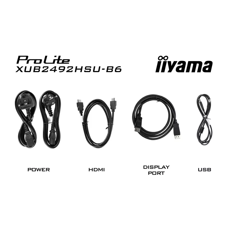 Monitor iiyama XUB2492HSU-B6 60,5 cm (23,8 polegadas) 1920 x 1080 píxeis Full HD LED preto