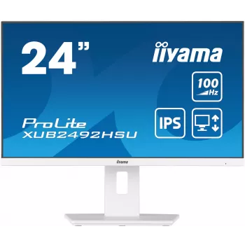 Monitor iiyama XUB2492HSU-W6 60,5 cm (23,8 polegadas) 1920 x 1080 píxeis Full HD LED branco