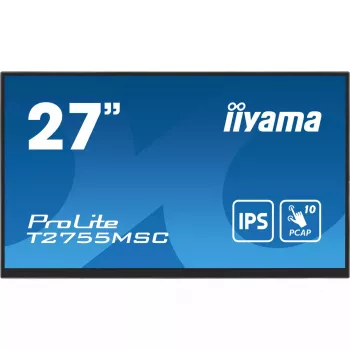 Monitor de computador iiyama ProLite T2755MSC-B1 68,6 cm (27 inch) 1920 x 1080 píxeis Full HD LED Ecrã tátil Mesa Preto