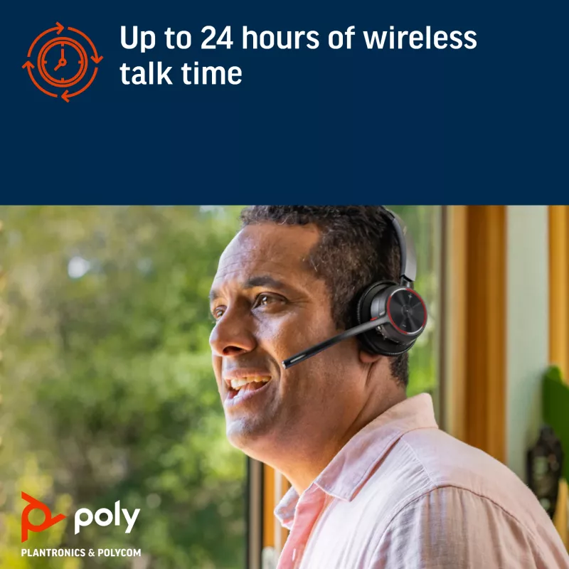 Headset USB-A HP Poly Voyager 4320 certificado Microsoft Teams + Dongle BT700-D