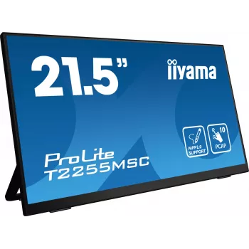 Monitor de computador iiyama ProLite T2255MSC-B1 54,6 cm (21,5 inch) 1920 x 1080 píxeis Full HD LCD Ecrã tátil Preto