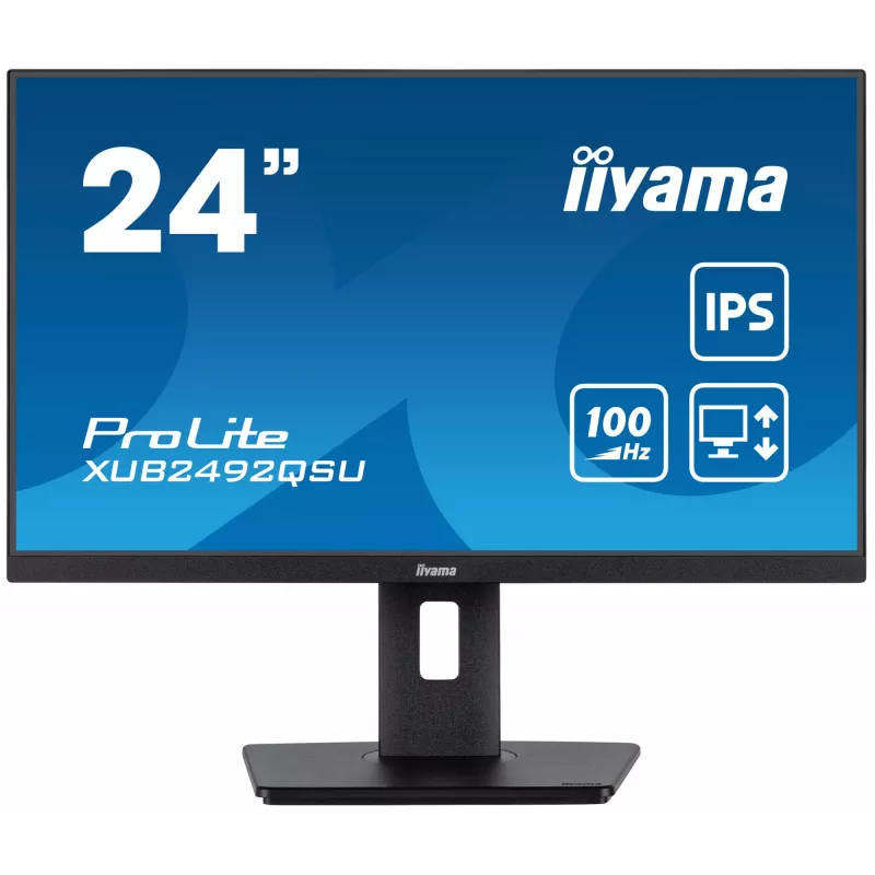 Monitor de computador iiyama ProLite XUB2492QSU-B1 60,5 cm (23,8 inch) 2560 x 1440 píxeis Quad HD LED Preto