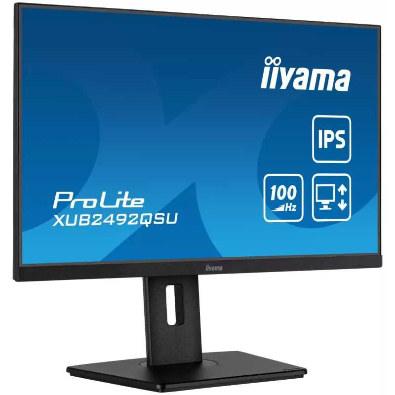Monitor de computador iiyama ProLite XUB2492QSU-B1 60,5 cm (23,8 inch) 2560 x 1440 píxeis Quad HD LED Preto