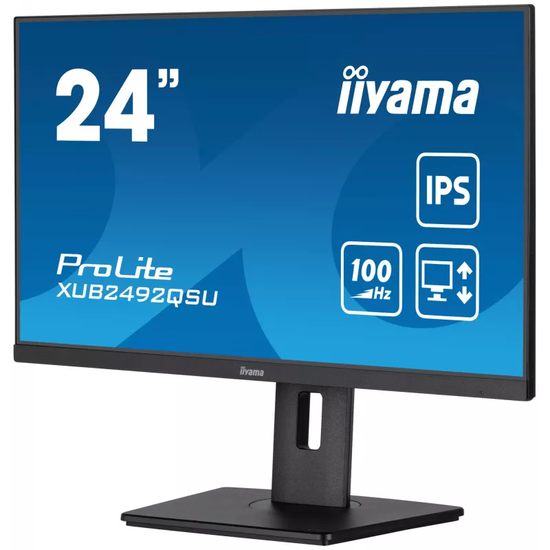 Monitor de computador iiyama ProLite XUB2492QSU-B1 60,5 cm (23,8 inch) 2560 x 1440 píxeis Quad HD LED Preto