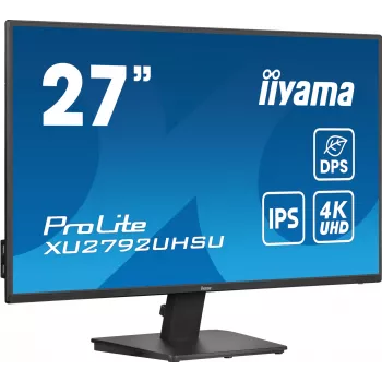 Monitor de computador iiyama ProLite XU2792UHSU-B6 68,6 cm (27 inch) 3840 x 2160 píxeis 4K Ultra HD LED Preto