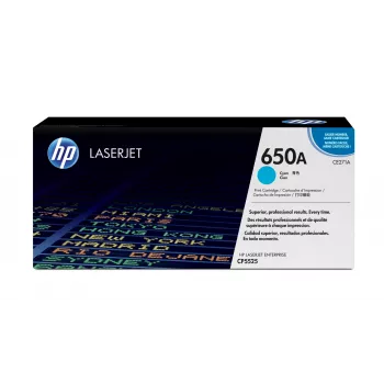 Toner Original LaserJet HP 650A Ciano