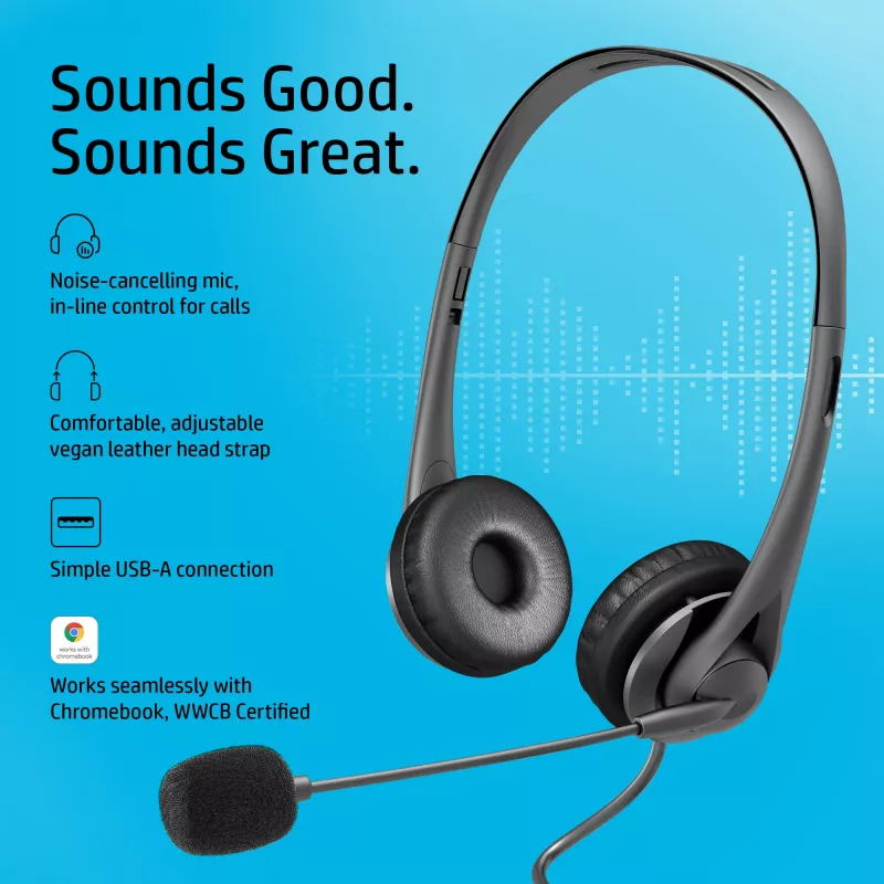 Headset estéreo USB HP G2