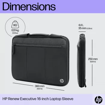 Mala para portátil HP Renew Executive 14 polegadas, 35,8 cm, cor única