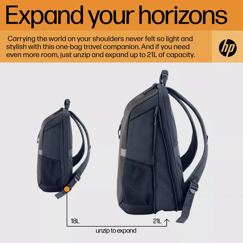 Mochila para portátil HP Travel 18 litros 15.6 Iron cinzento