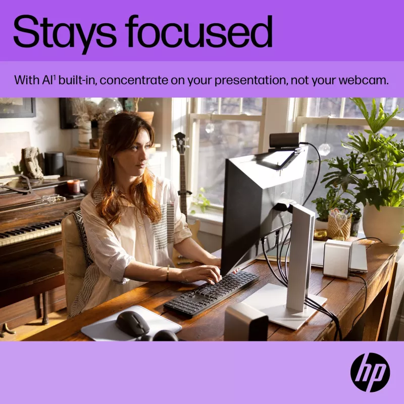 Webcam HP 325 FHD, empresarial, Windows 10, Windows 11, MacOS, 72 mm, 53,6 mm, 53,2 mm